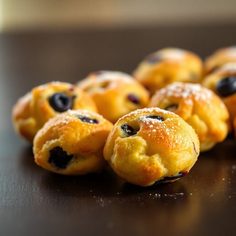 Lemon Blueberry Pancake Bites