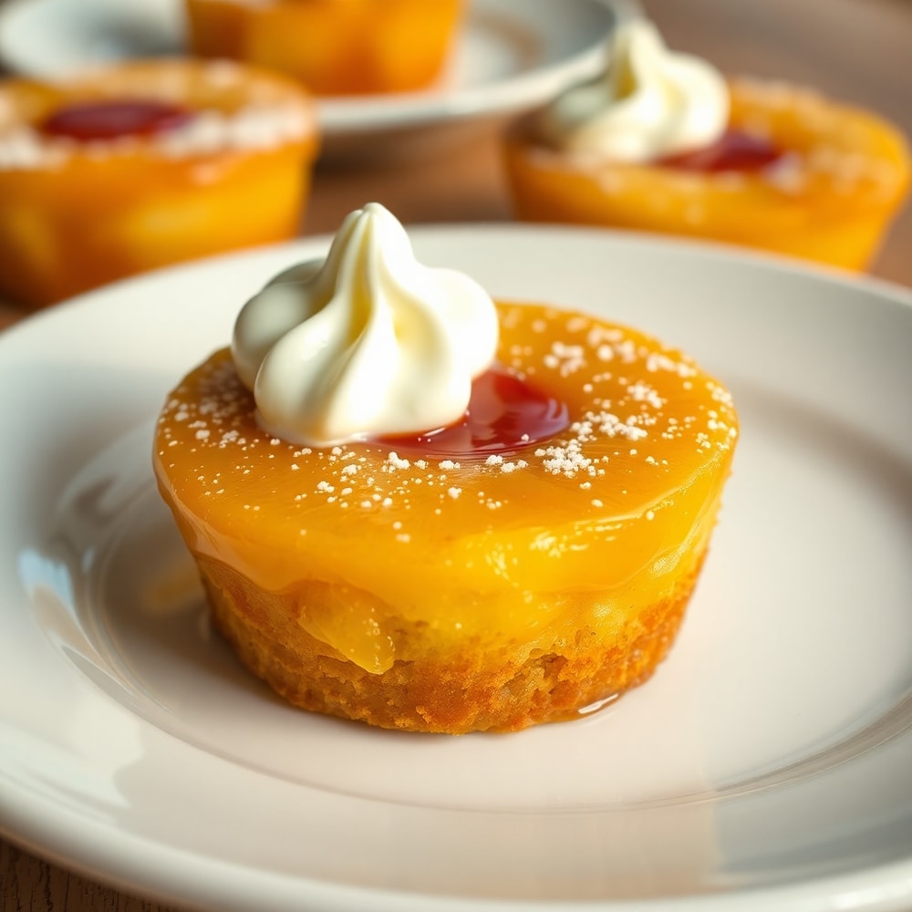 Finished Pineapple Mascarpone Upside-Down Mini Cakes