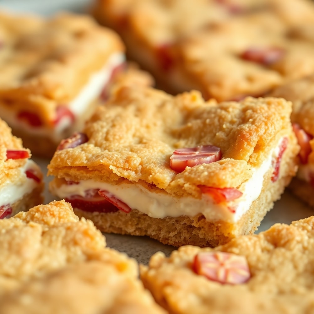 Rhubarb Bars with Cream Cheese