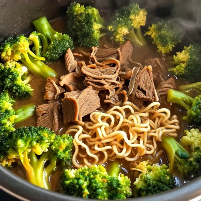 Crock Pot Beef and Broccoli Ramen