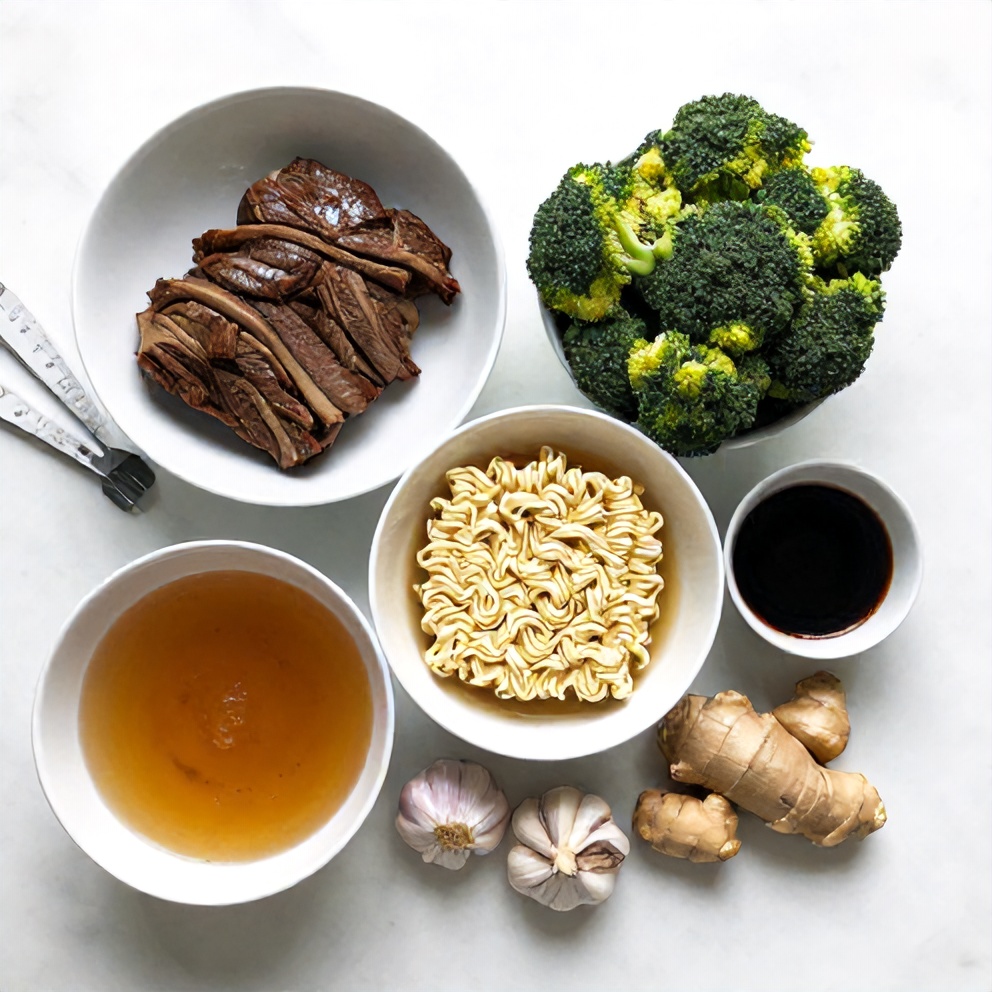 Crock Pot Beef and Broccoli Ramen Ingredients