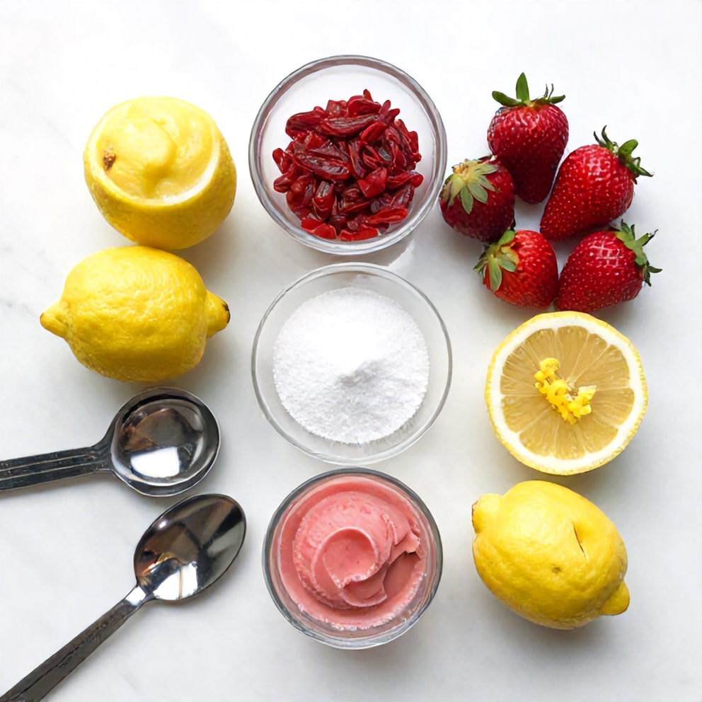Strawberry Lemon Sorbet Ingredients