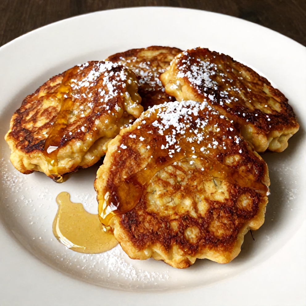Baked Cinnamon Banana Fritters with Honey Drizzle