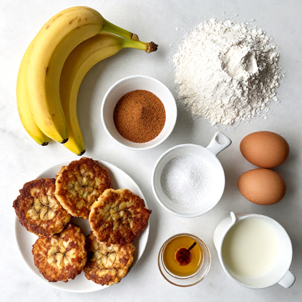 Ingredients for Baked Cinnamon Banana Fritters