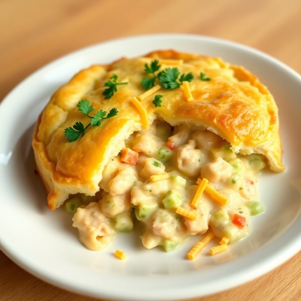 Served Crockpot Chicken Pot Pie