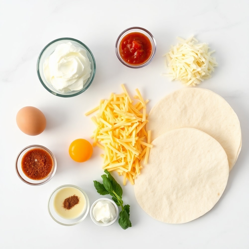 Raw ingredients for Easy Breakfast Enchiladas