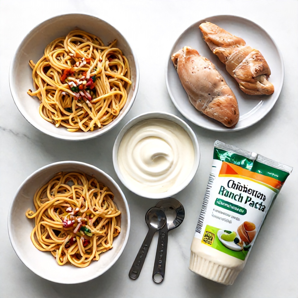 Chicken Ranch Pasta Salad Ingredients