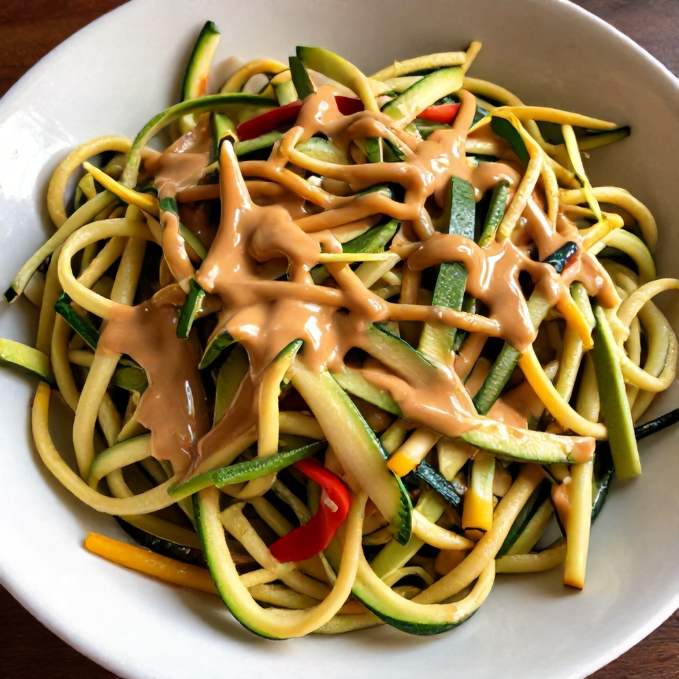 Easy Creamy Zucchini Noodle Pad Thai
