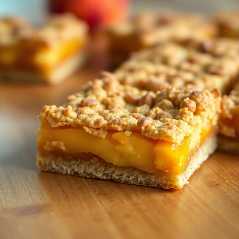 Easy Peach Crisp Bars