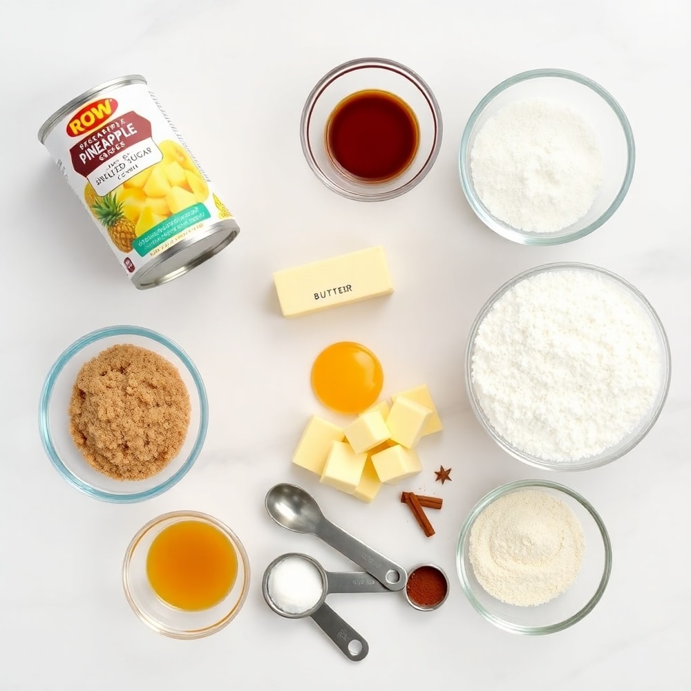 Raw ingredients for Pineapple Upside Down Sugar Cookies