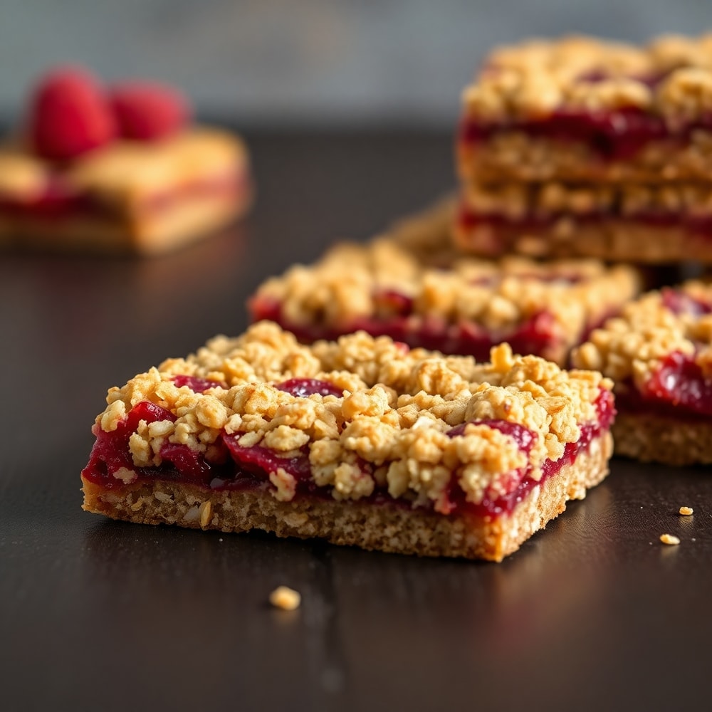 Raspberry Oatmeal Crumble Bars
