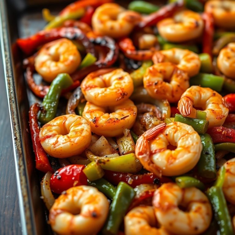 Easy Sheet Pan Shrimp Fajitas