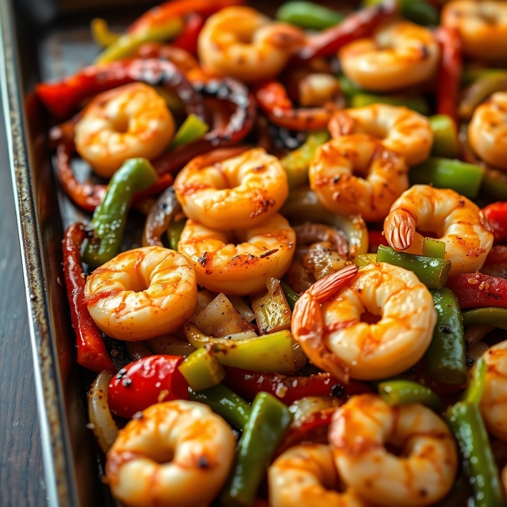 Easy Sheet Pan Shrimp Fajitas