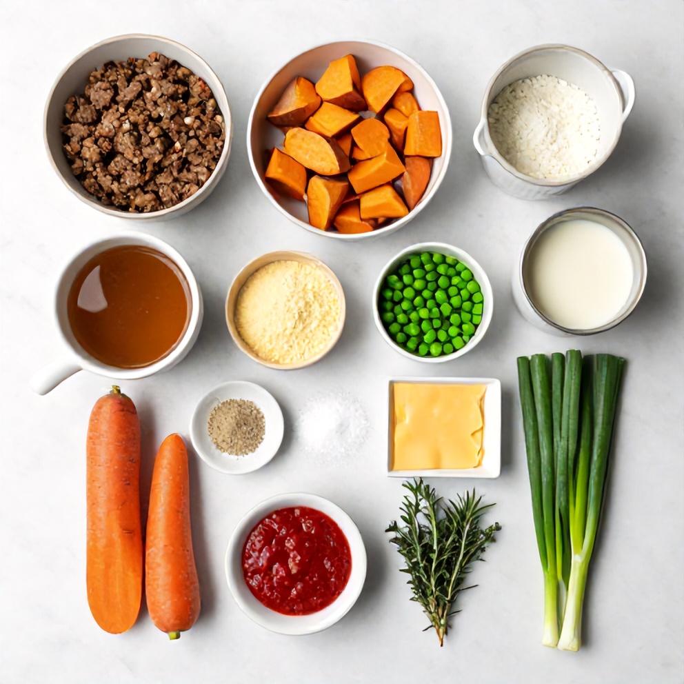 Ingredients for Easy Sweet Potato Shepherd’s Pie