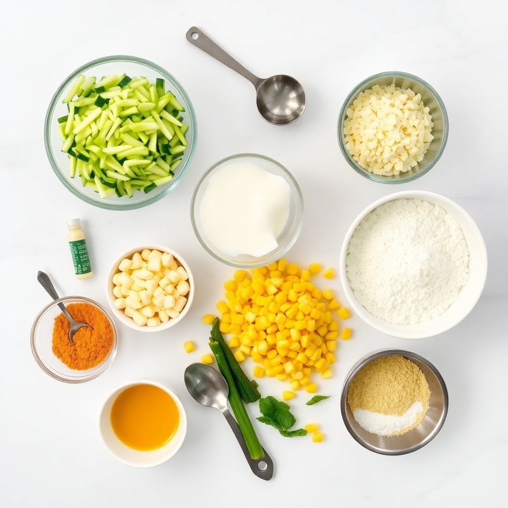 Vegan Zucchini Corn Frittata Ingredients