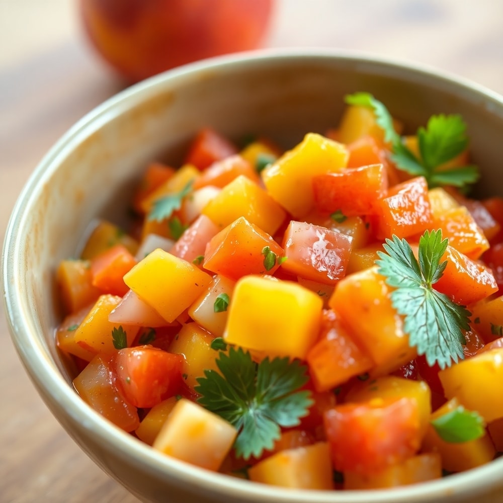 Fresh Zesty Peach Salsa