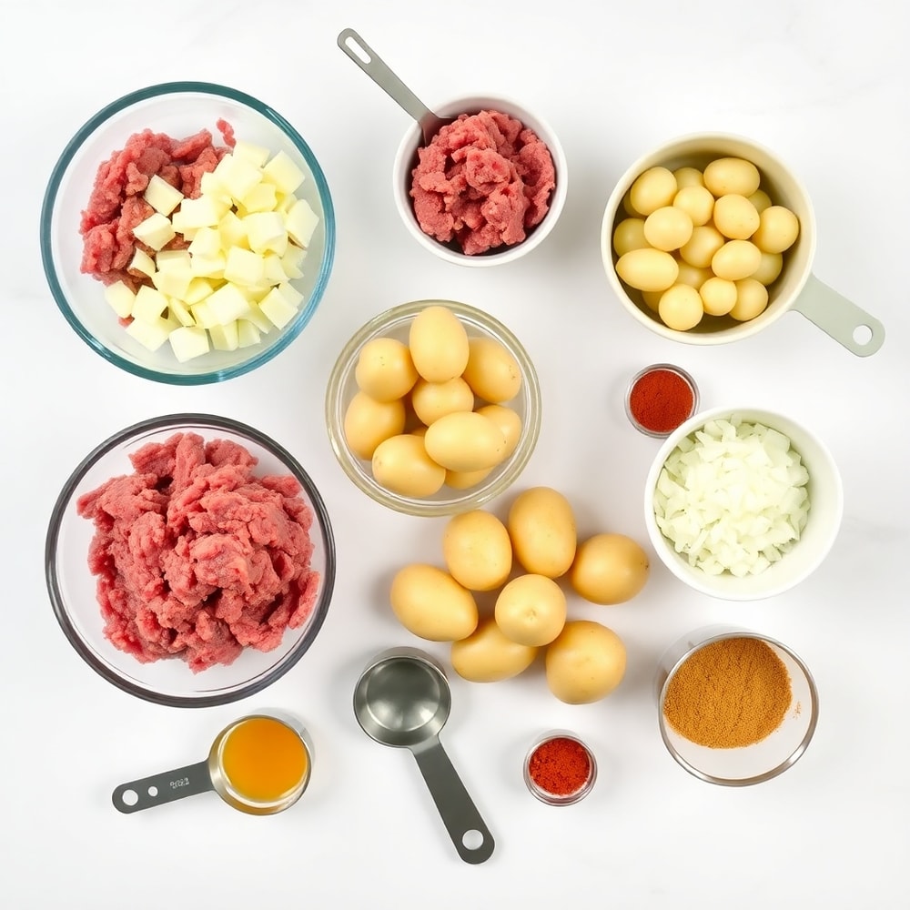 Garlic Butter Meatballs and Potatoes Ingredients