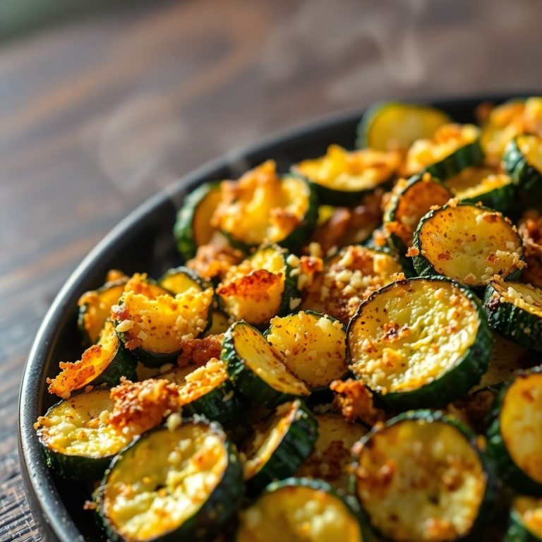 Garlic Parmesan Roasted Zucchini