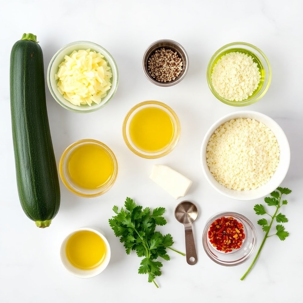 Raw Ingredients for Garlic Parmesan Roasted Zucchini