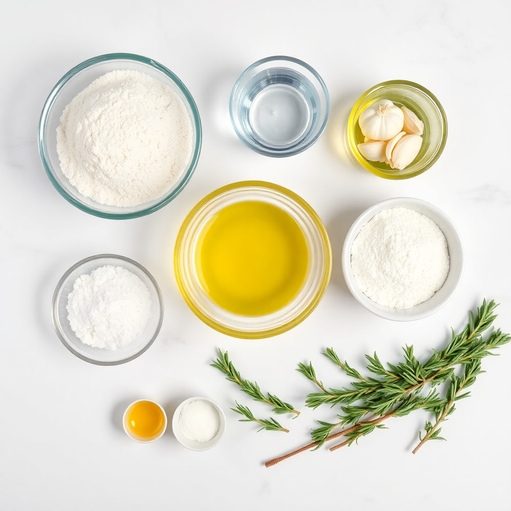 Garlic Rosemary Focaccia Muffins Ingredients