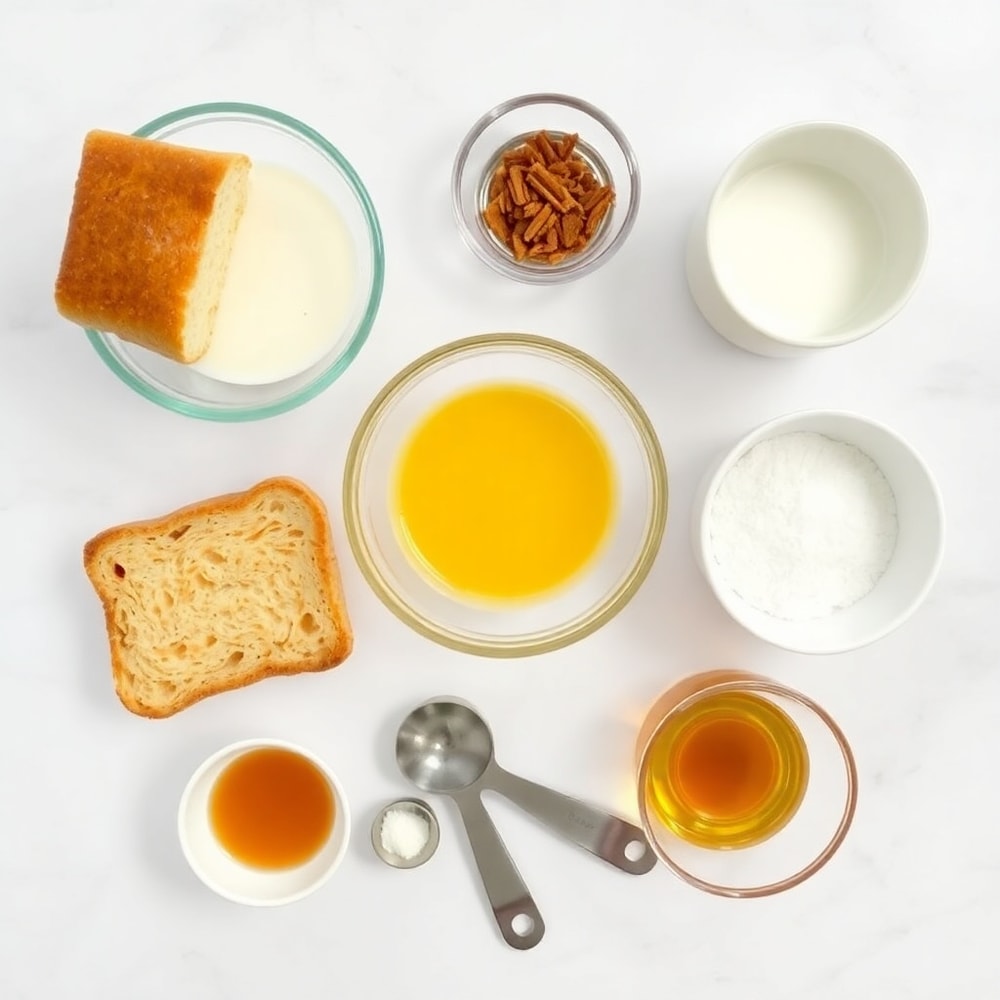 Raw ingredients for Golden French Toast