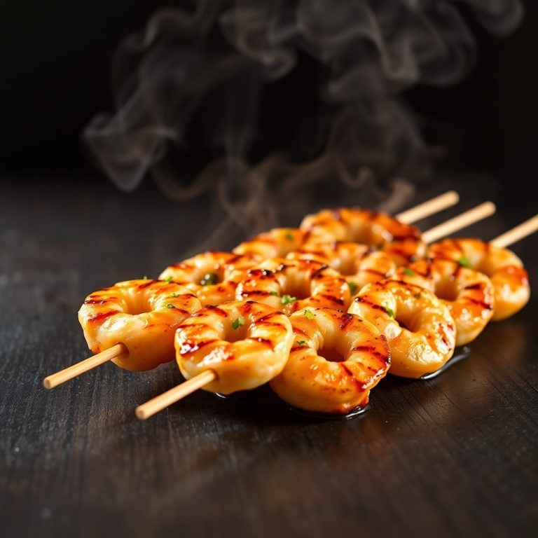 grilled bang bang shrimp skewers