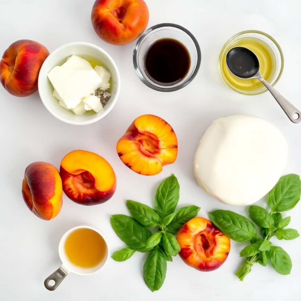 Grilled Peach and Burrata Salad Ingredients