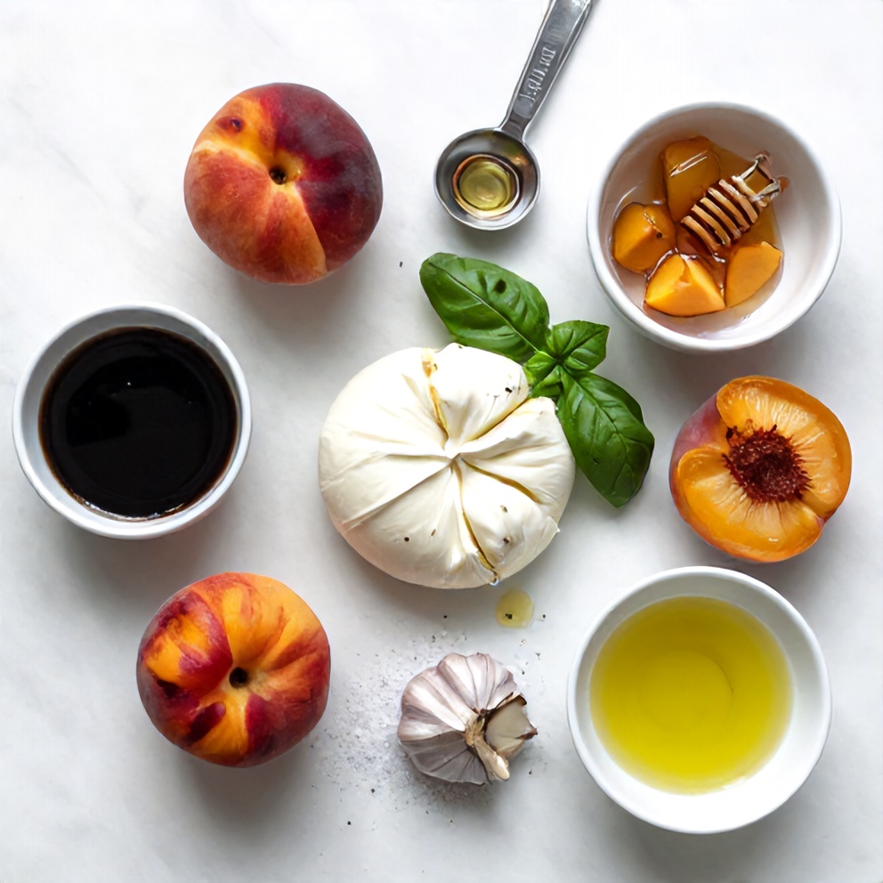 Grilled Peach Burrata Salad Ingredients