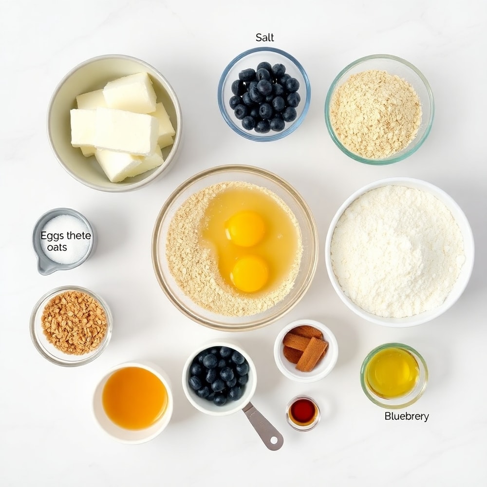High Protein Pancake Muffins ingredients laid out