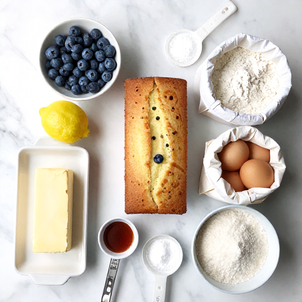 Lemon Blueberry Pound Cake Ingredients