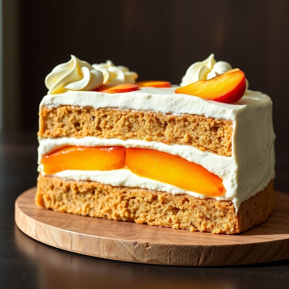 No-Bake Peach Melba Icebox Cake