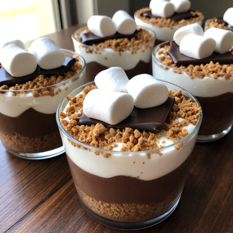 No Bake S’mores Pudding Cups