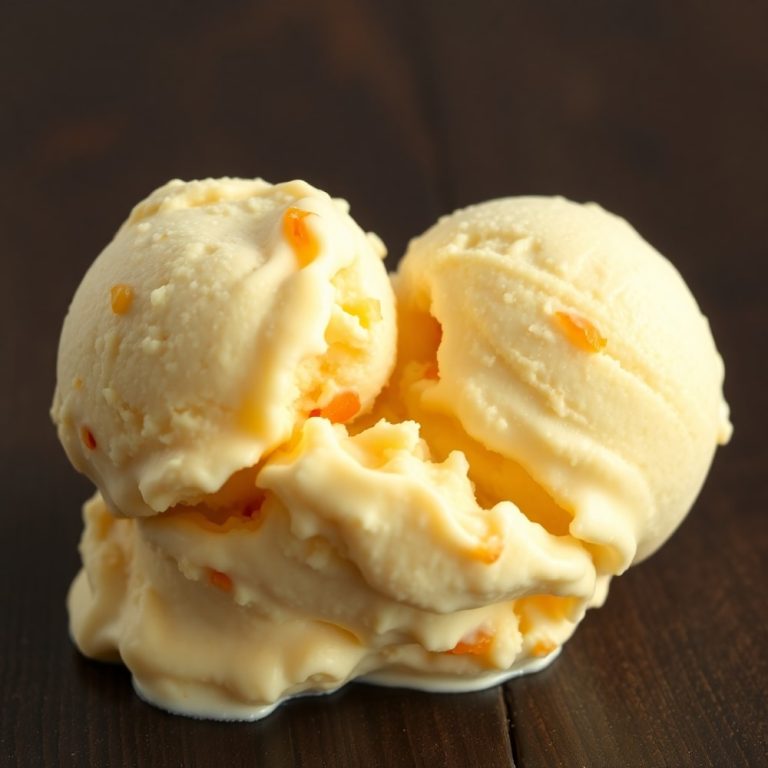 no-churn roasted peach ice cream
