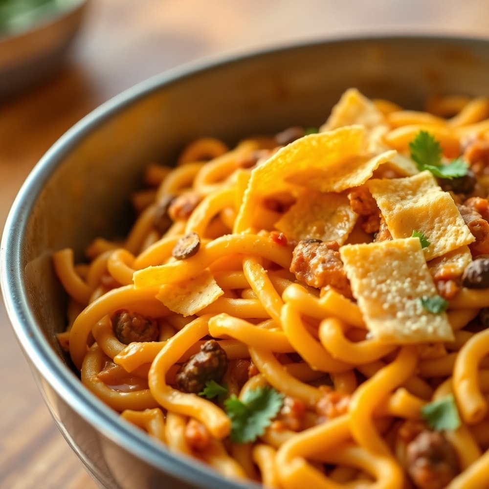 One Pot Cheesy Taco Pasta