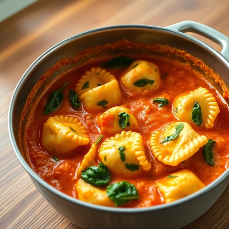 One Pot Creamy Spinach Tomato Tortellini