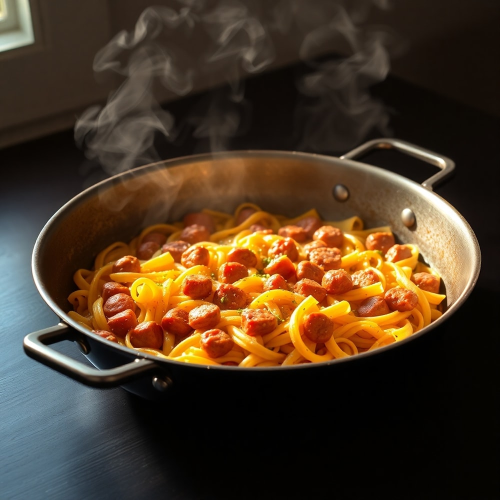 One-Pot Honey BBQ Sausage Pasta