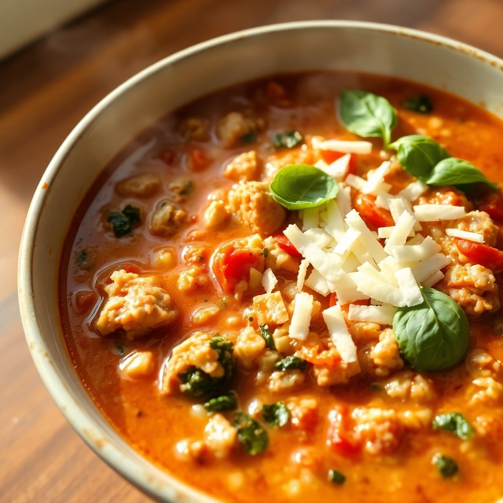 Paleo Pizza Soup