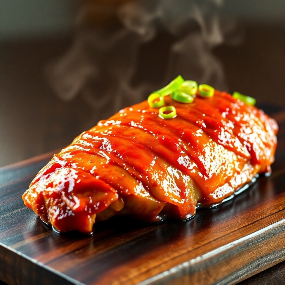 Peach Bourbon BBQ Pork Tenderloin