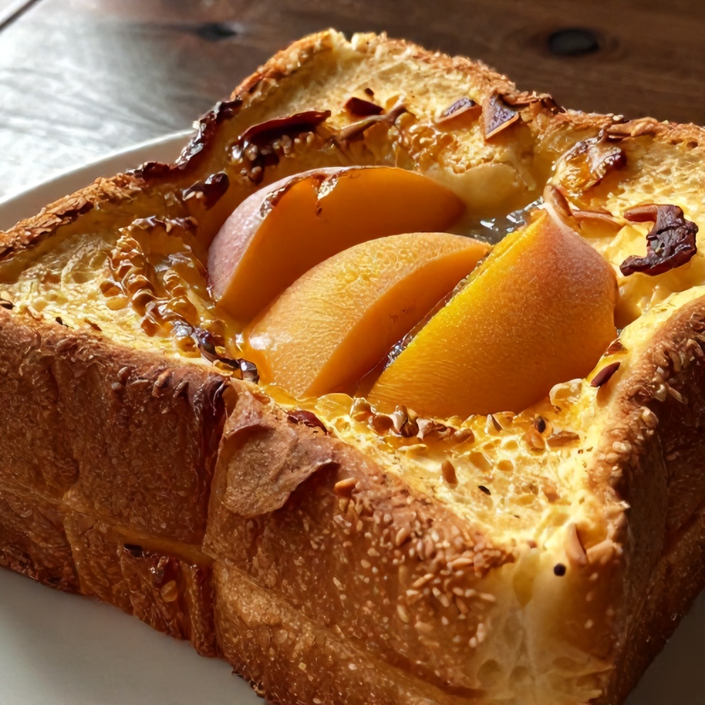 Peach Cobbler French Toast Bake