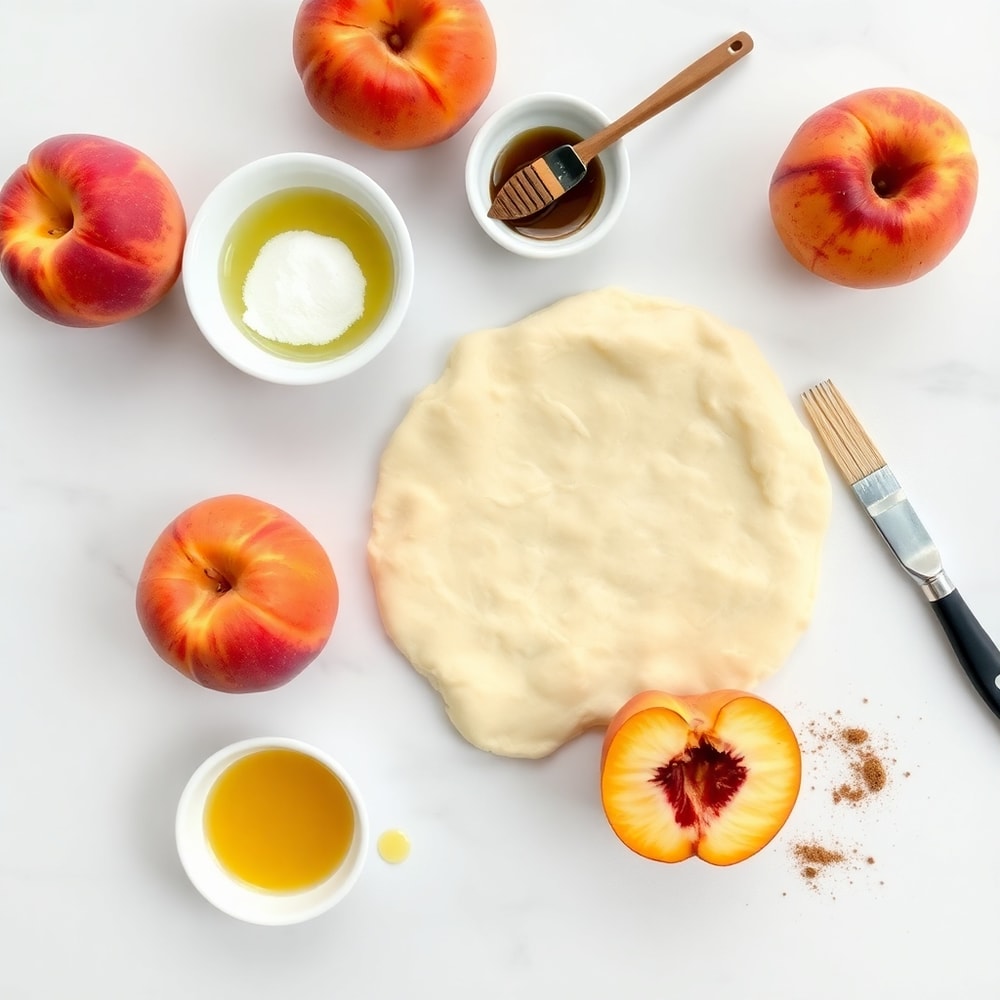 Raw Ingredients for Peach Galette Recipe