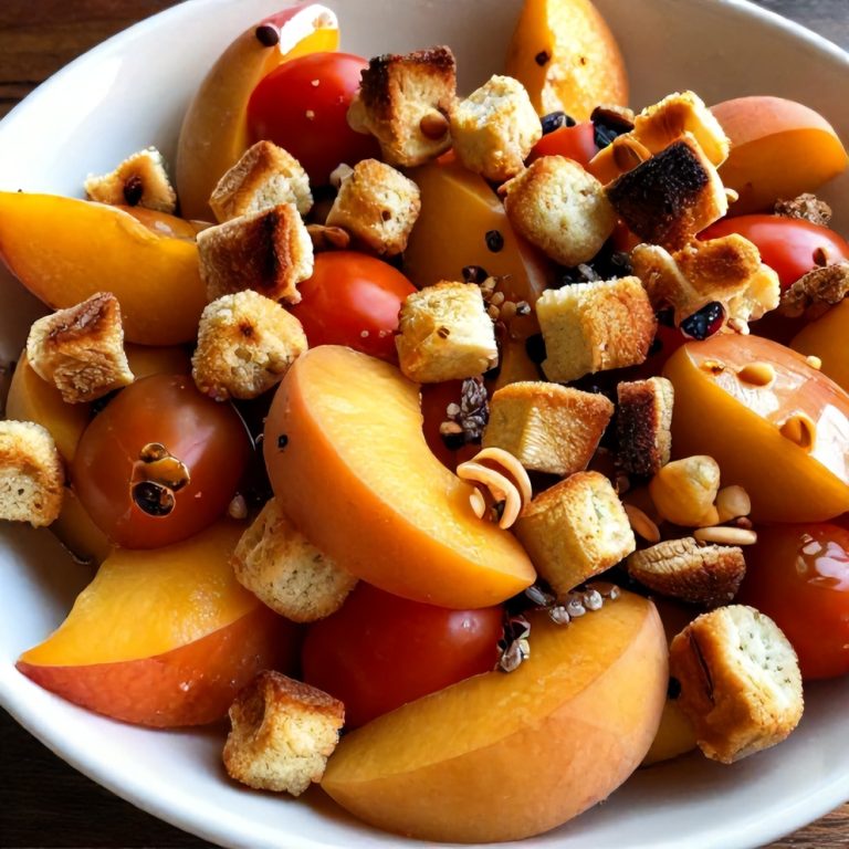 Peach and Tomato Panzanella Salad