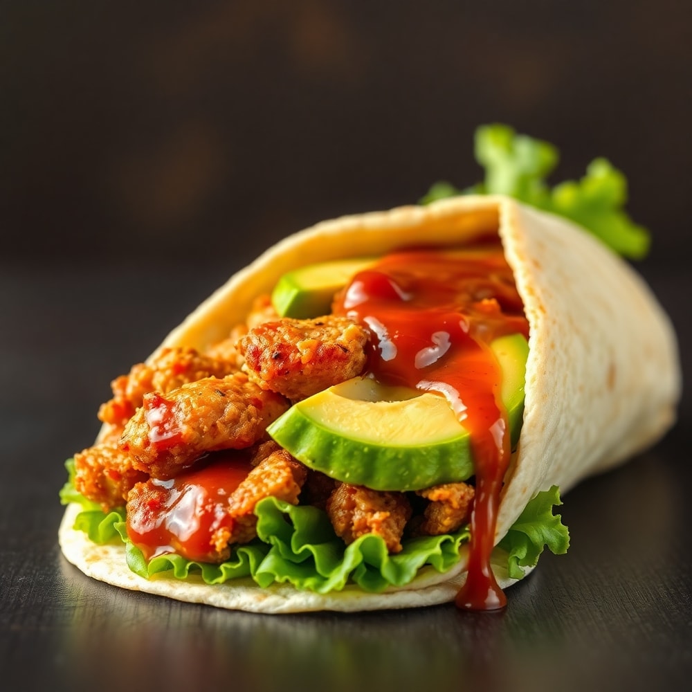 Quick BBQ Chicken Wrap