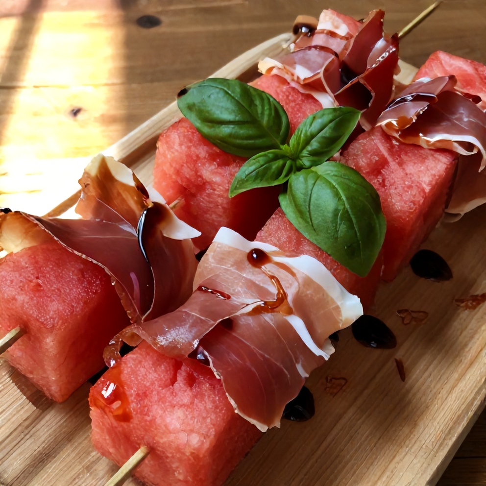 Watermelon Skewers with Prosciutto
