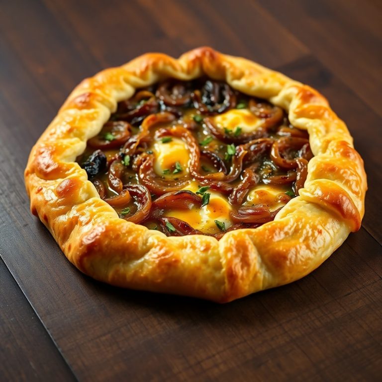 savory balsamic caramelized onion galette