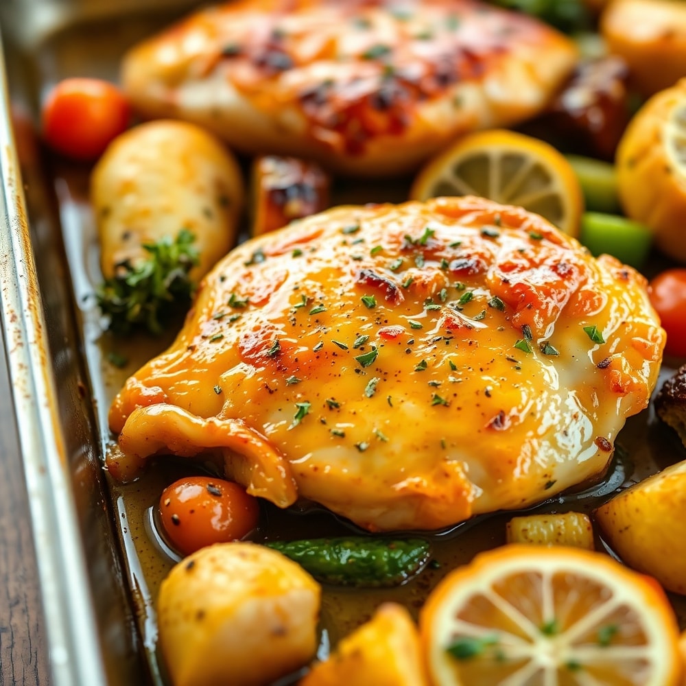 sheet pan lemon herb chicken