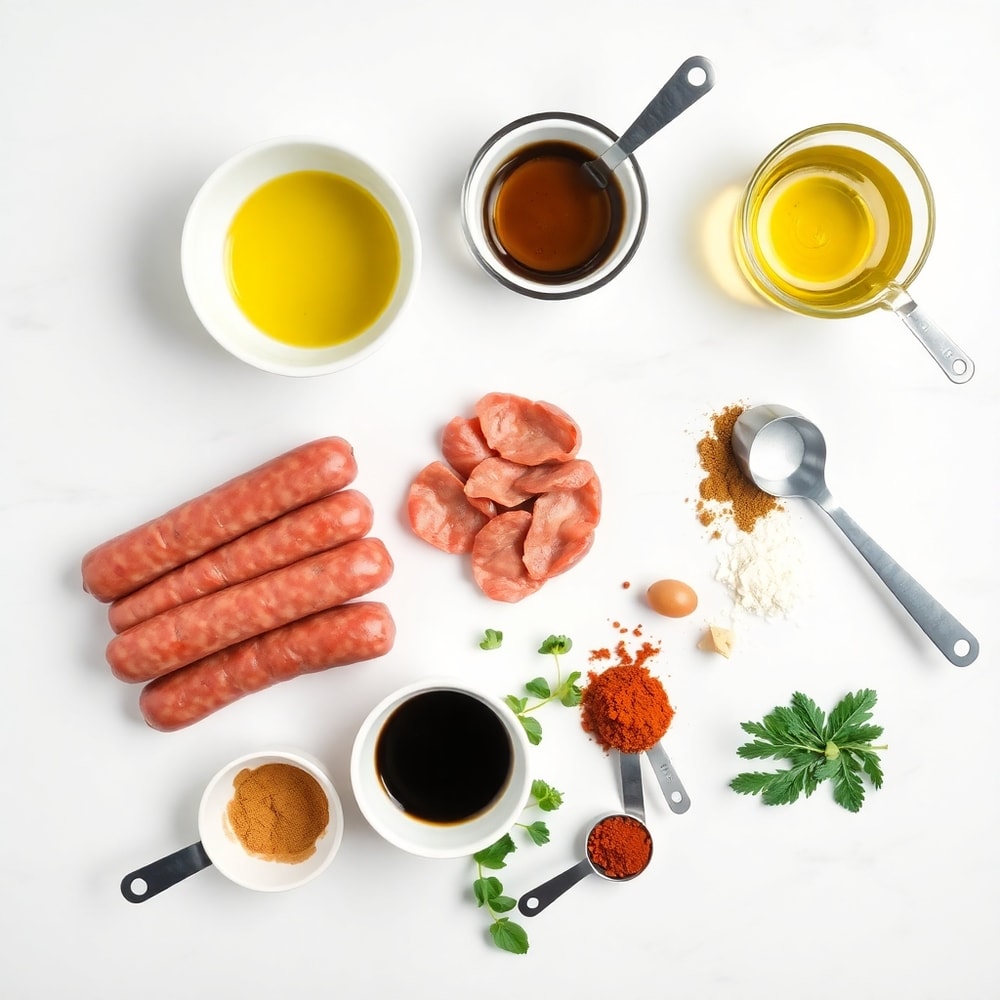 Raw ingredients for South African Braai Boerewors