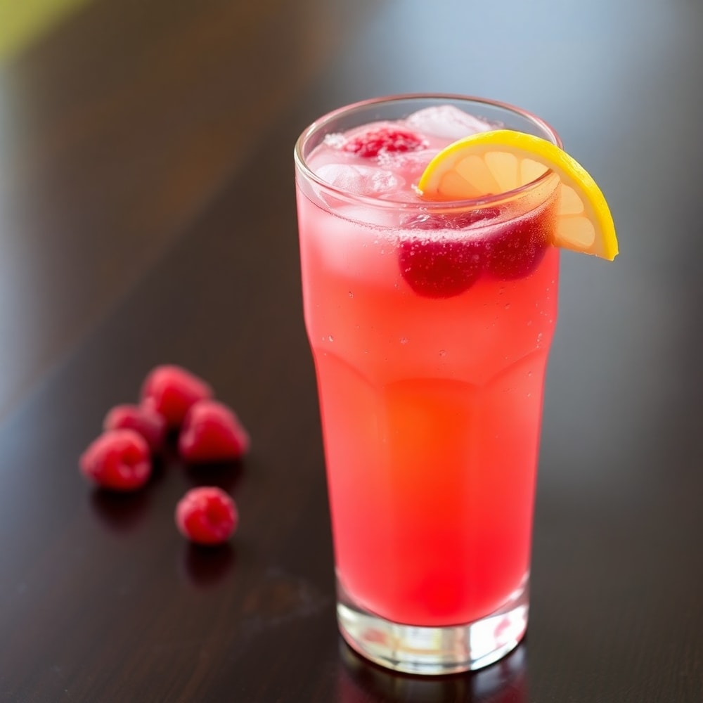 Sparkling Raspberry Peach Lemonade