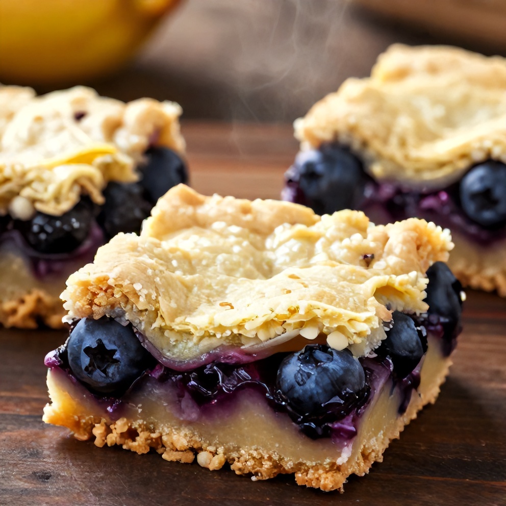 tangy blueberry lemon bars