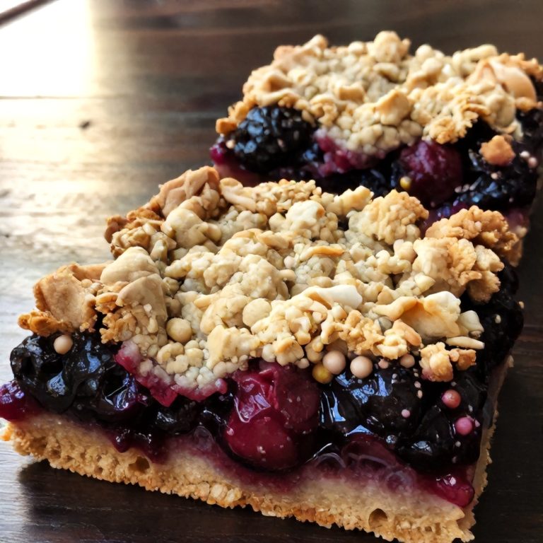 triple berry crumble bars